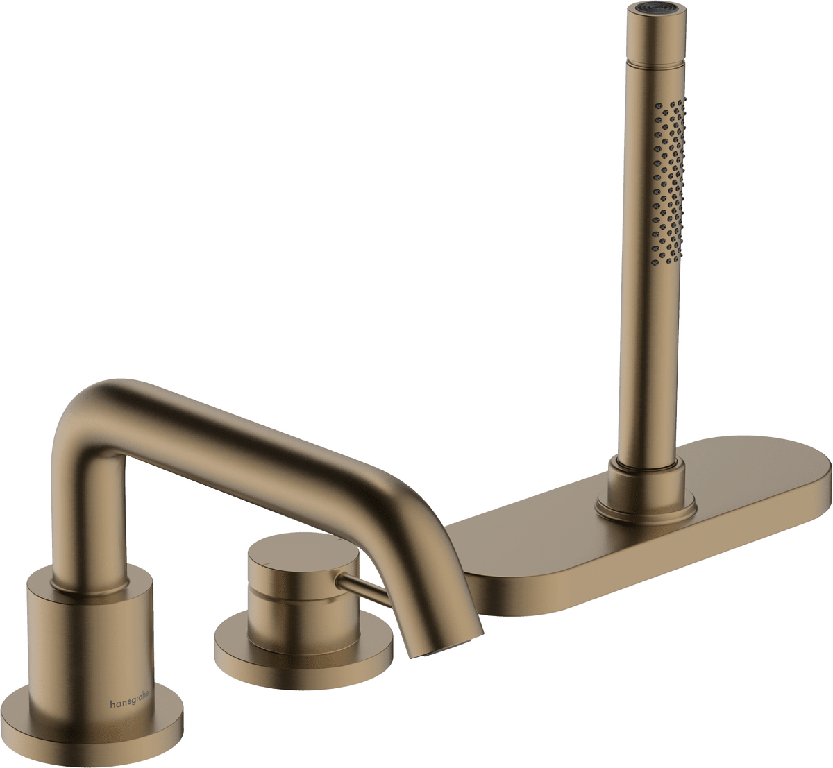 Bild von HANSGROHE Tecturis S 3-Loch Einhebel-Wannenrandmischer mit sBox #73447140 - Brushed Bronze