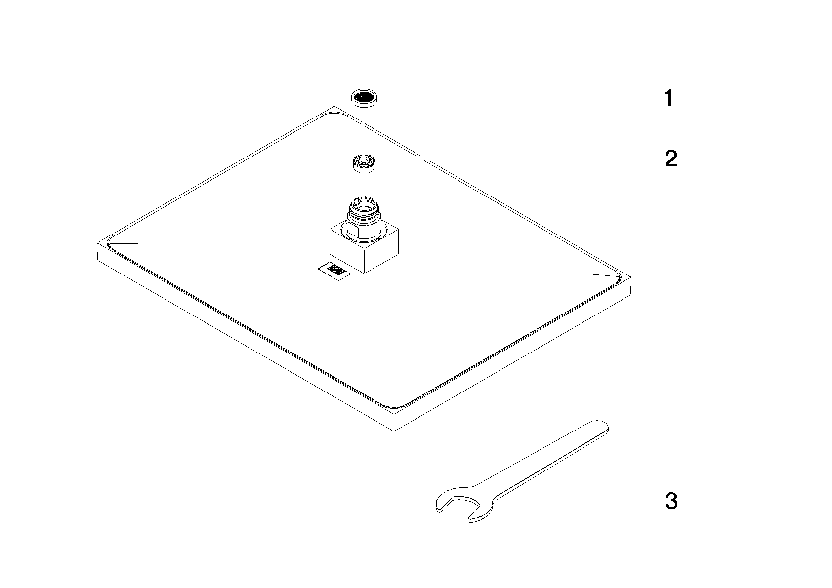 DORNBRACHT Regenbrause eckig 300 x 240 mm - Platin #04120506310-08