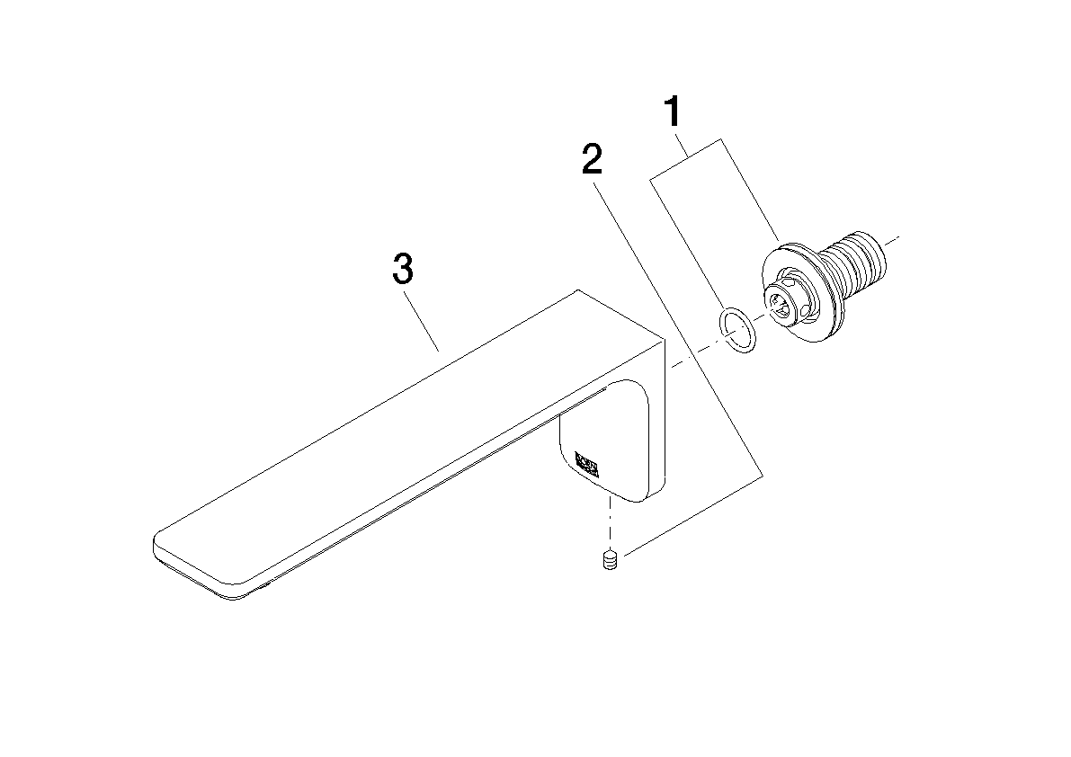 DORNBRACHT LISSÉ Wannenauslauf für Wandmontage - Chrom gebürstet #13801845-93