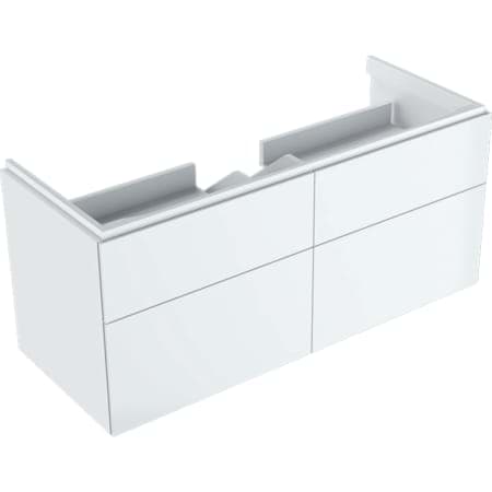 εικόνα του GEBERIT Xeno² cabinet for washbasin with width from 120 cm, with four drawers scultura grey / wooden-textured melamine #500.518.43.1