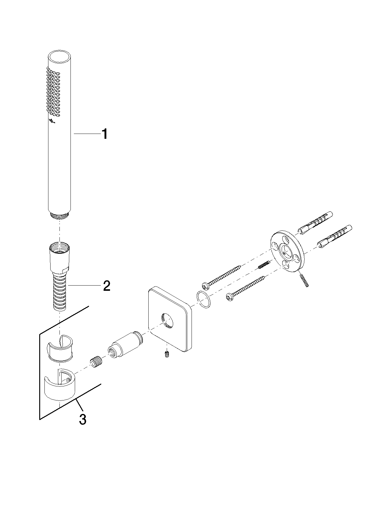 DORNBRACHT Schlauchbrausegarnitur - Schwarz matt #27806960-33