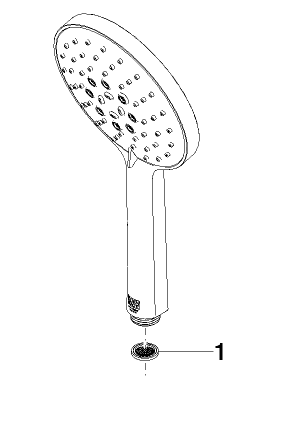 DORNBRACHT Handbrause FlowReduce - Platin #28016979-080010