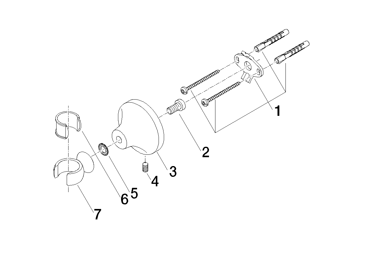 DORNBRACHT MADISON Brausehalter - Platin gebürstet #28050410-06