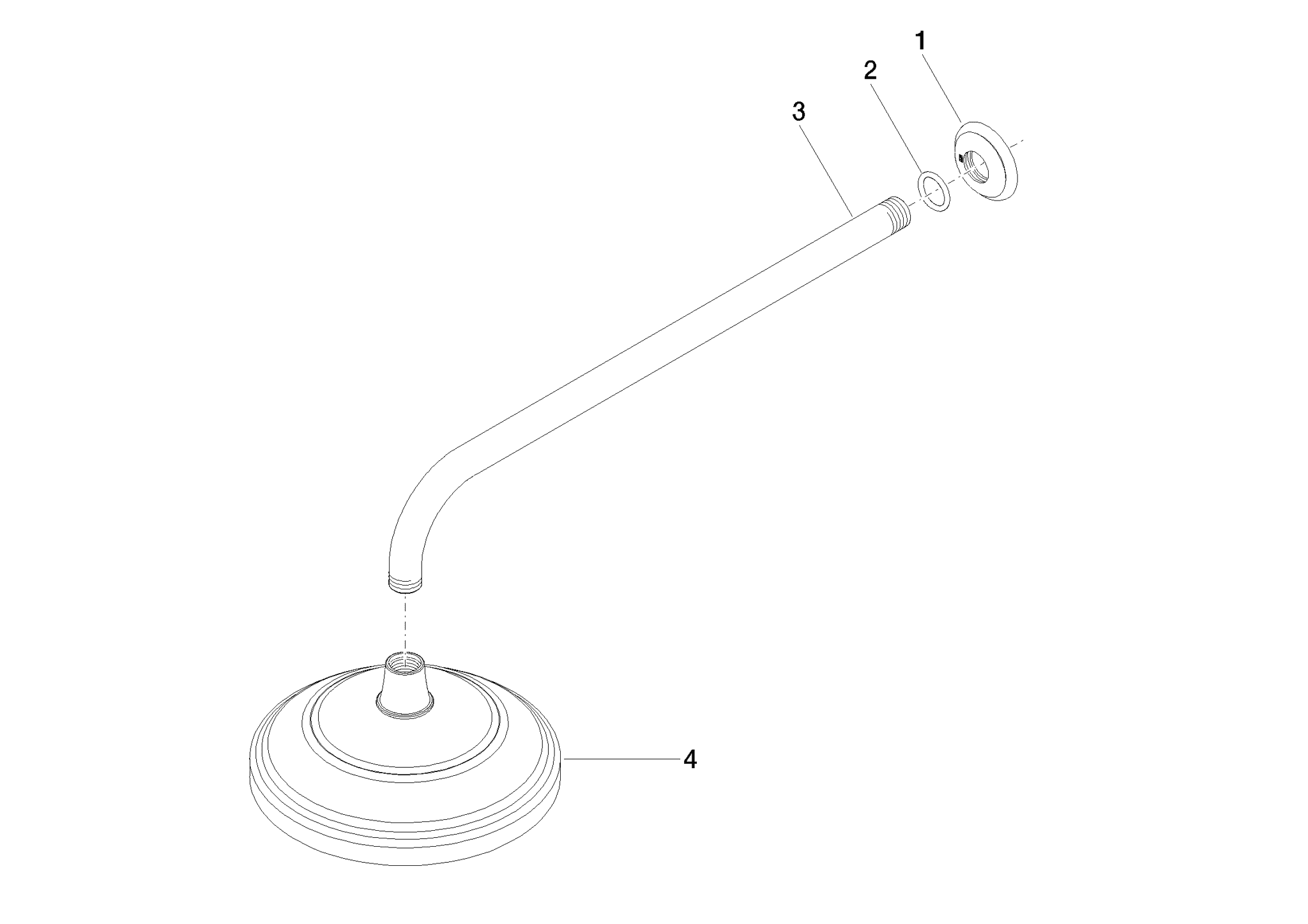DORNBRACHT MADISON Regenbrause mit Wandanbindung FlowReduce 200 mm - Messing (23kt Gold) #28544977-09