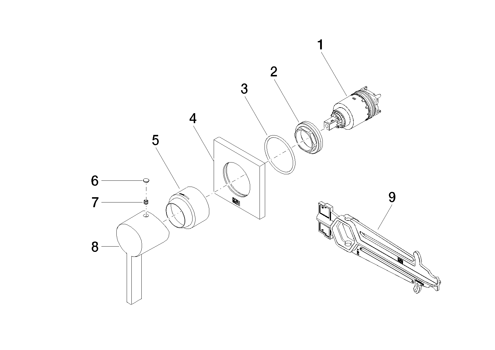 Obrázek DORNBRACHT IMO sprchová baterie pod omítku #36060670-00 - chrom