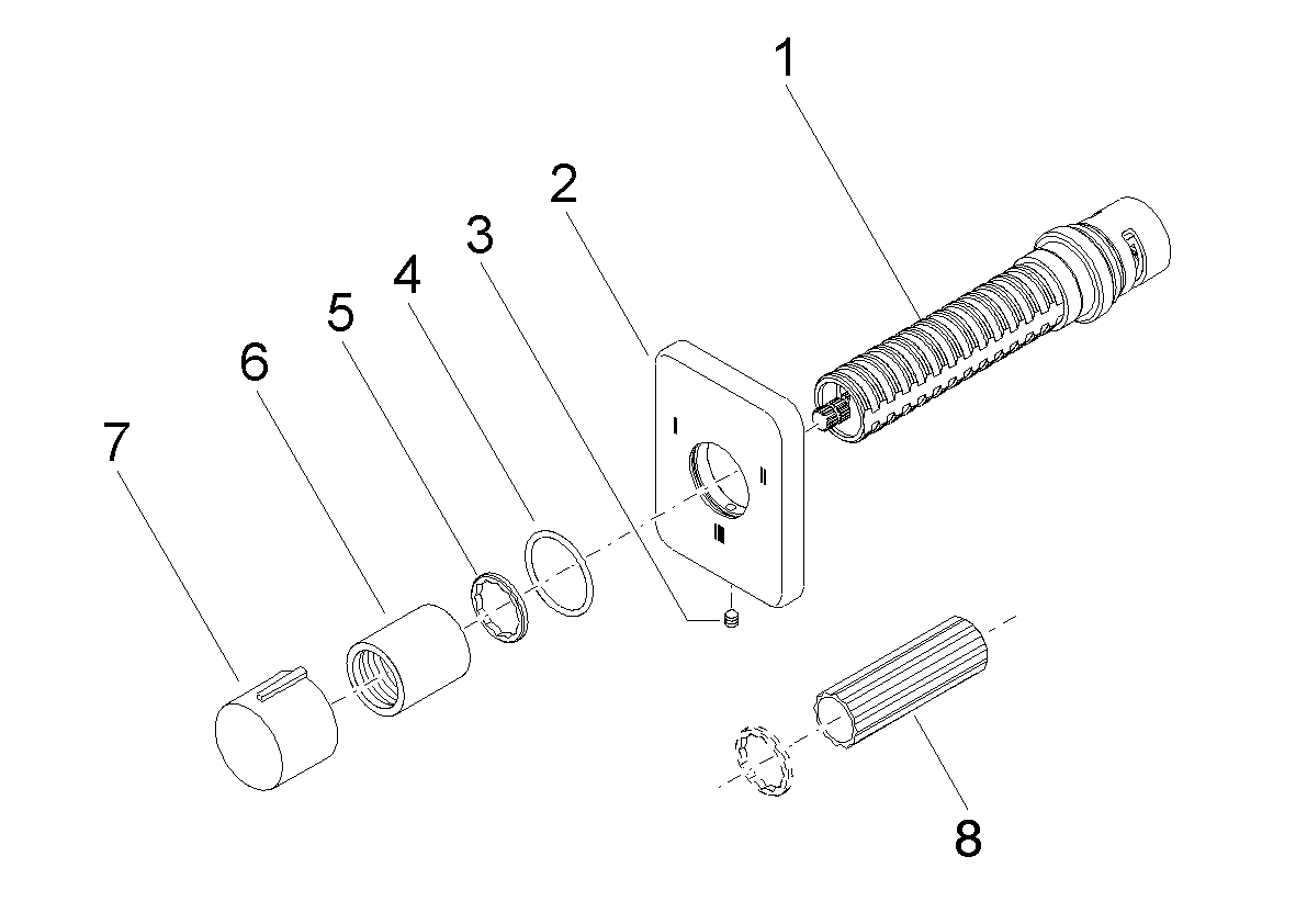 DORNBRACHT LULU UP-Dreiwege-Umstellung - Platin gebürstet #36210710-06