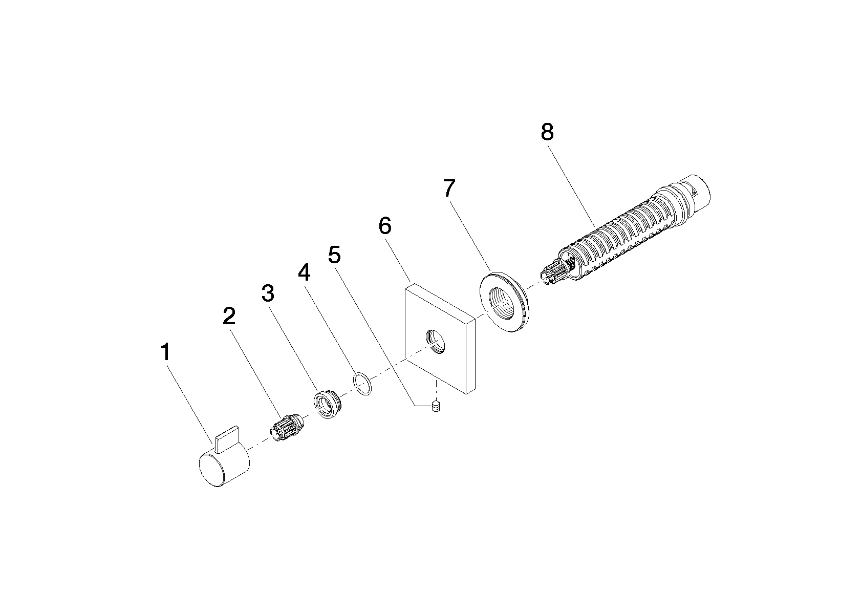 DORNBRACHT SYMETRICS Unterputzventil , linksschließend 3/4" - Platin #36608985-08