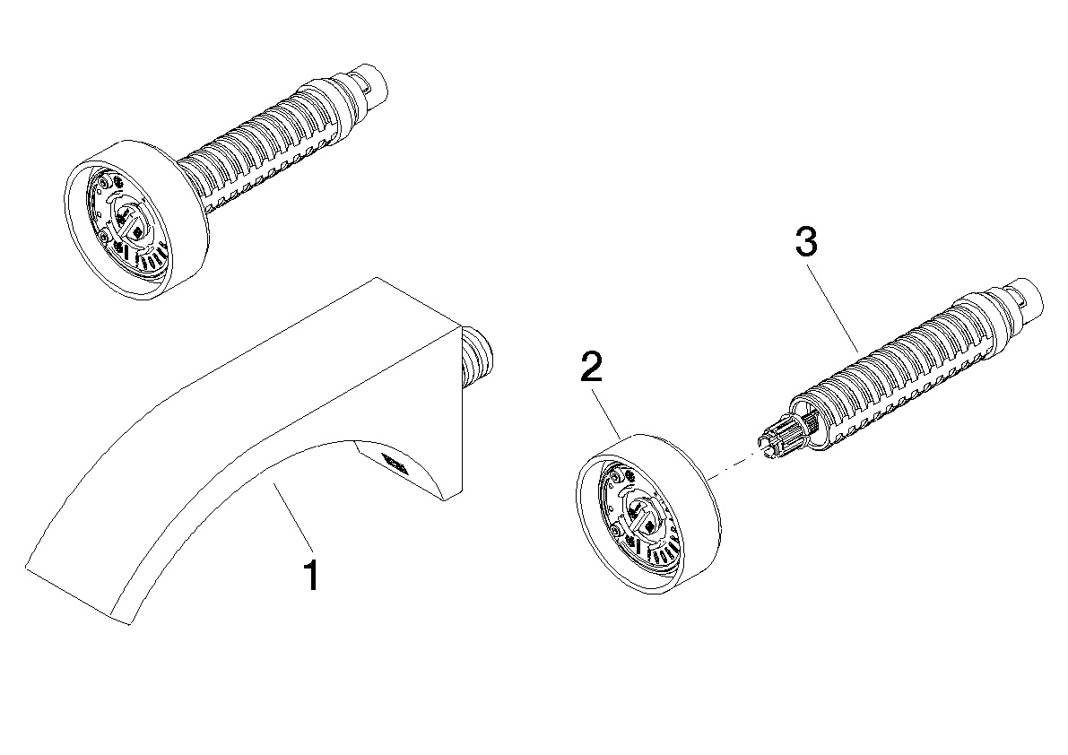 DORNBRACHT CYO Waschtisch-Wandbatterie ohne Ablaufgarnitur - Platin / Platin gebürstet #36712811-36