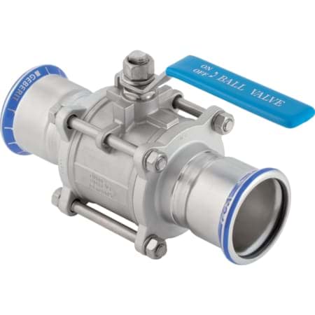 Picture of GEBERIT Mapress Stainless Steel ball valve with actuator lever, flanged #92104