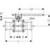 Bild von 92102 Geberit Mapress Stainless Steel ball valve with actuator lever, flanged