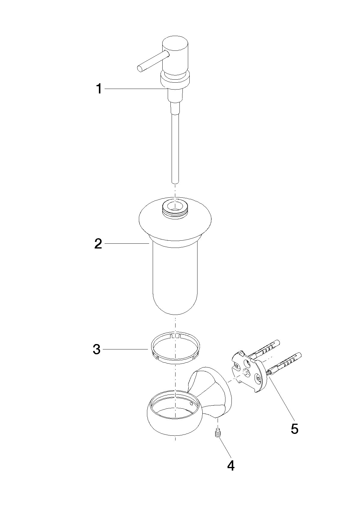 DORNBRACHT MADISON Spender , Wandmodell - Platin gebürstet #83435361-06