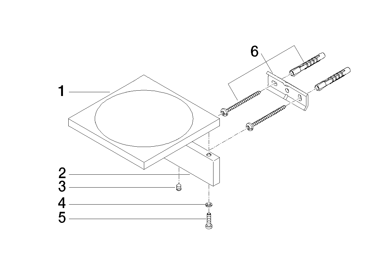 DORNBRACHT Seifenhalter , Wandmodell - Platin #83410780-08