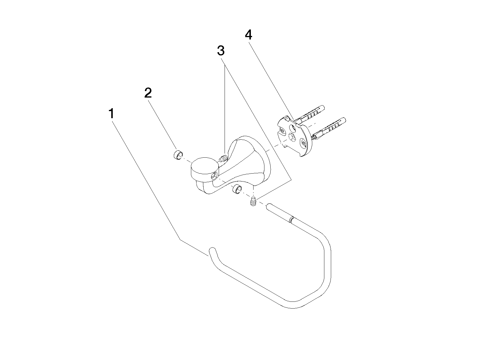 DORNBRACHT MADISON Papierrollenhalter ohne Deckel - Platin gebürstet #83500361-06