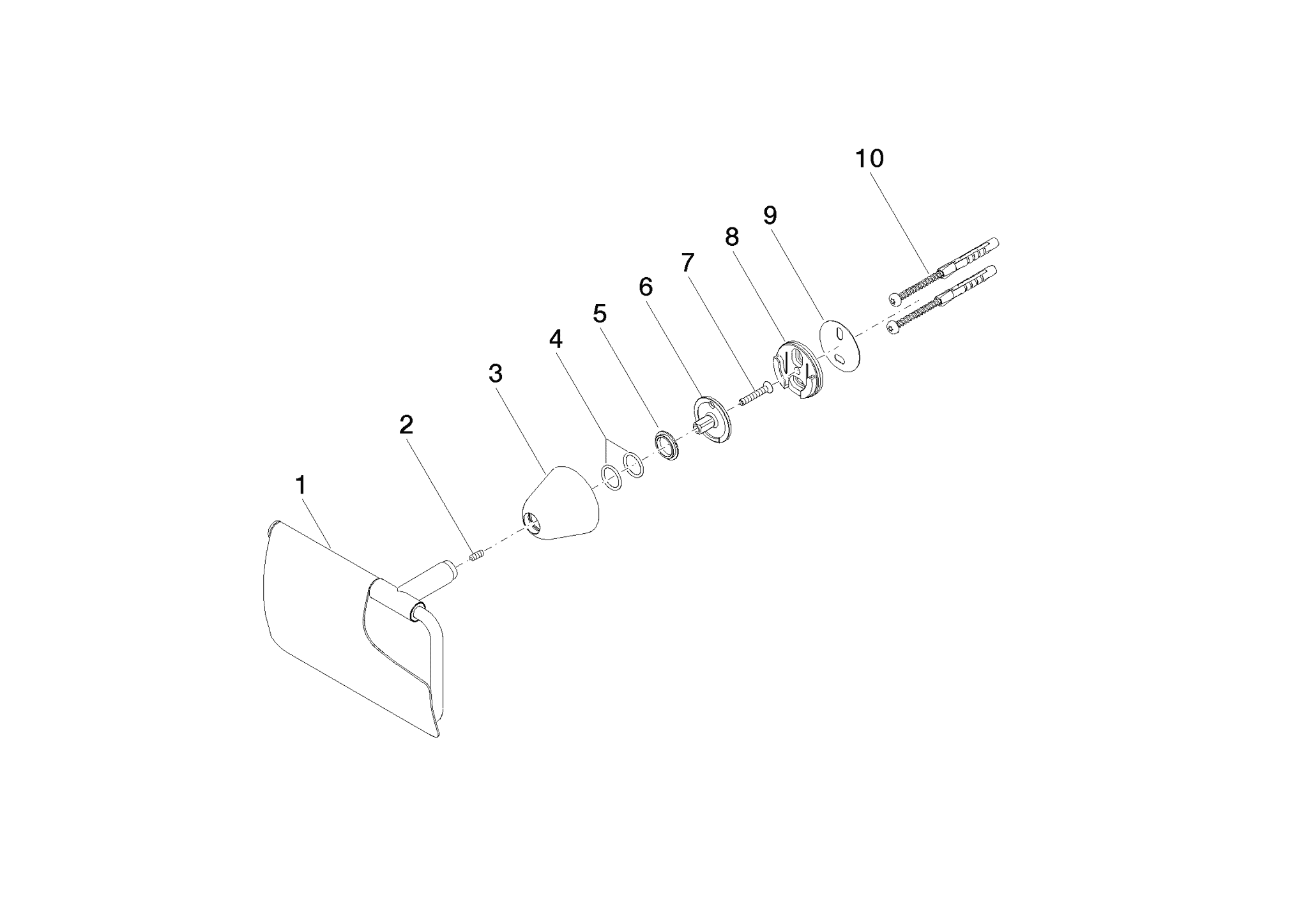 DORNBRACHT DOMICIL Papierrollenhalter mit Deckel - Chrom #83510900-00