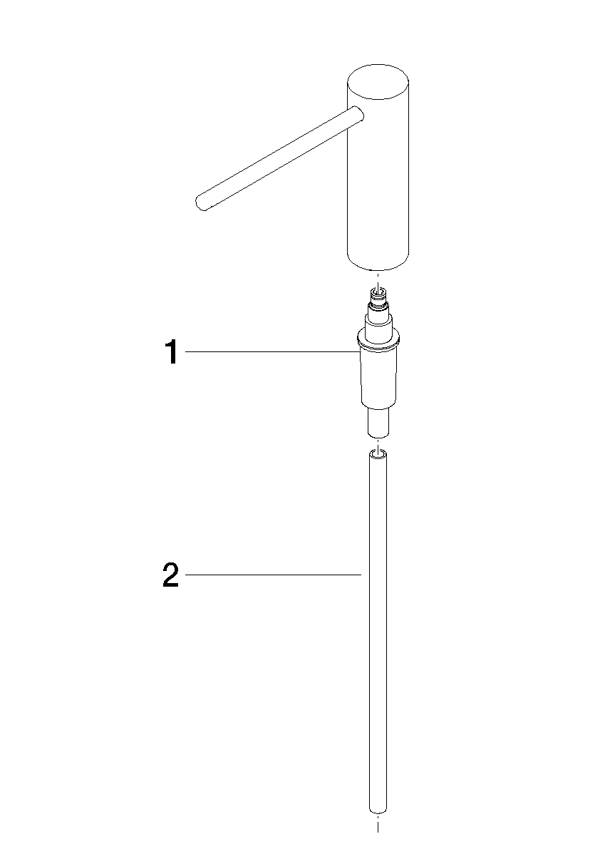 DORNBRACHT Spender Kopf kpl. Einbauvariante - Weiß matt #90101053400-10