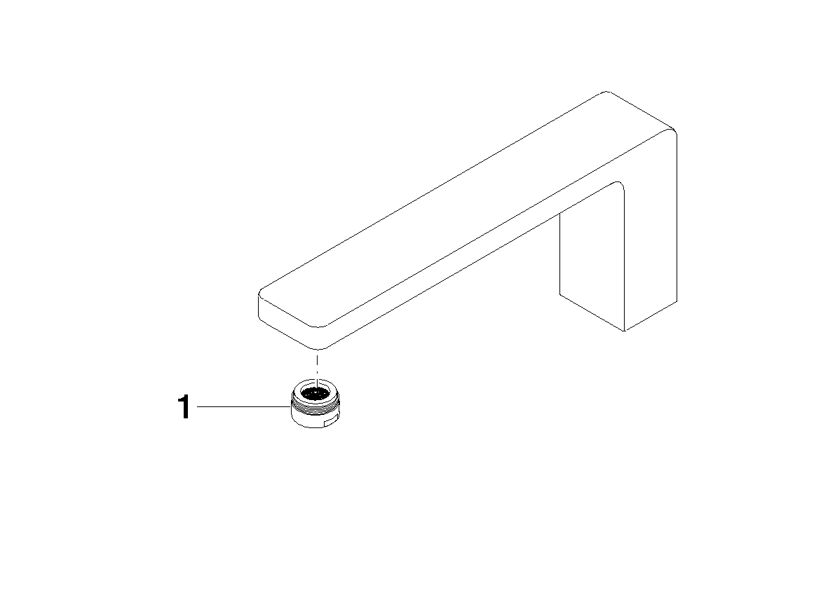 DORNBRACHT Auslauf 290 x 205 x 90 mm - Platin gebürstet #90117104300-06