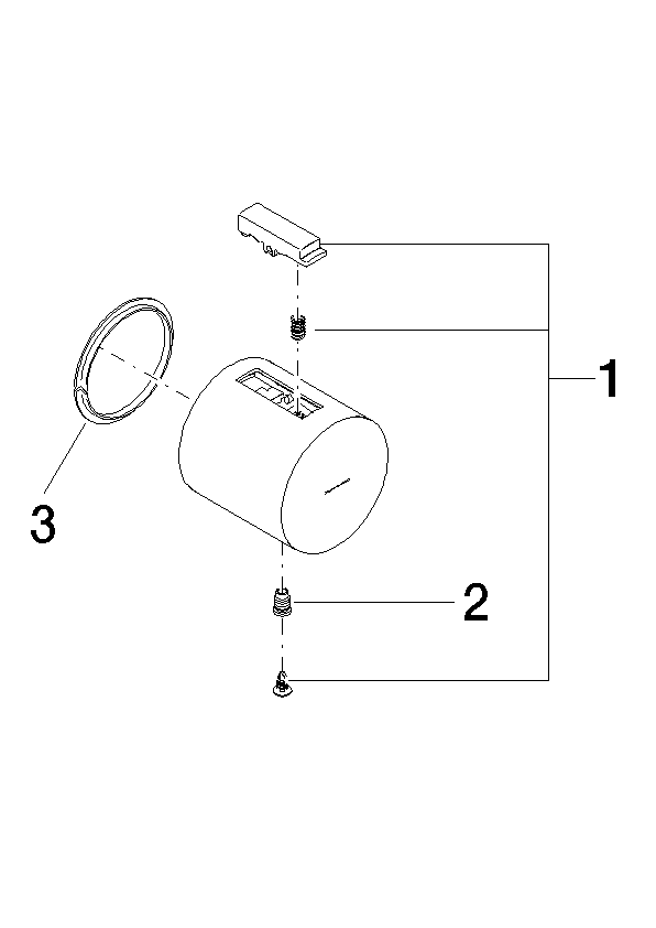 DORNBRACHT Griff für Thermostat Ø 48 x 48 mm - Platin #90173301500-08