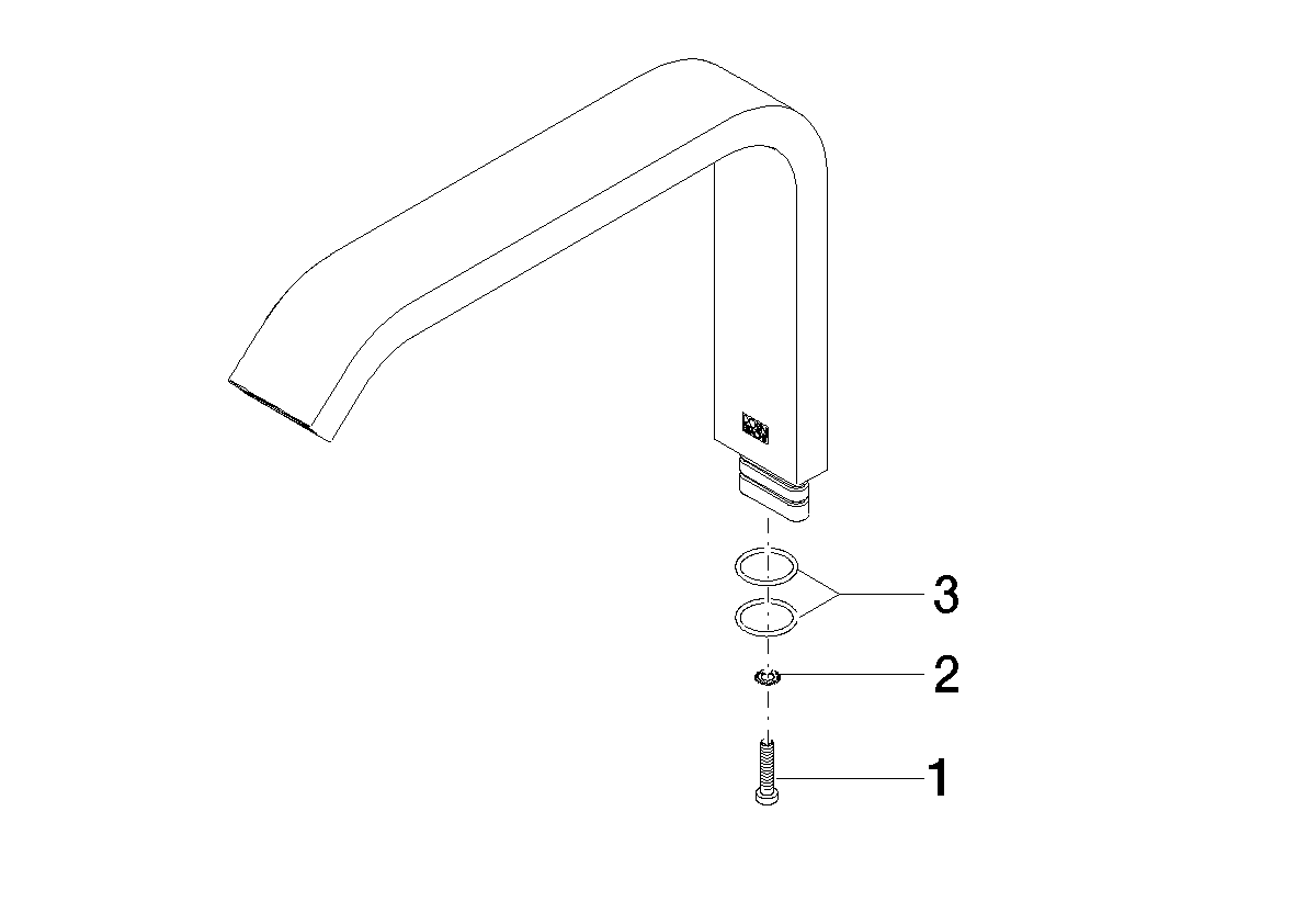 DORNBRACHT Auslauf 220 mm - Platin gebürstet #90282224500-06