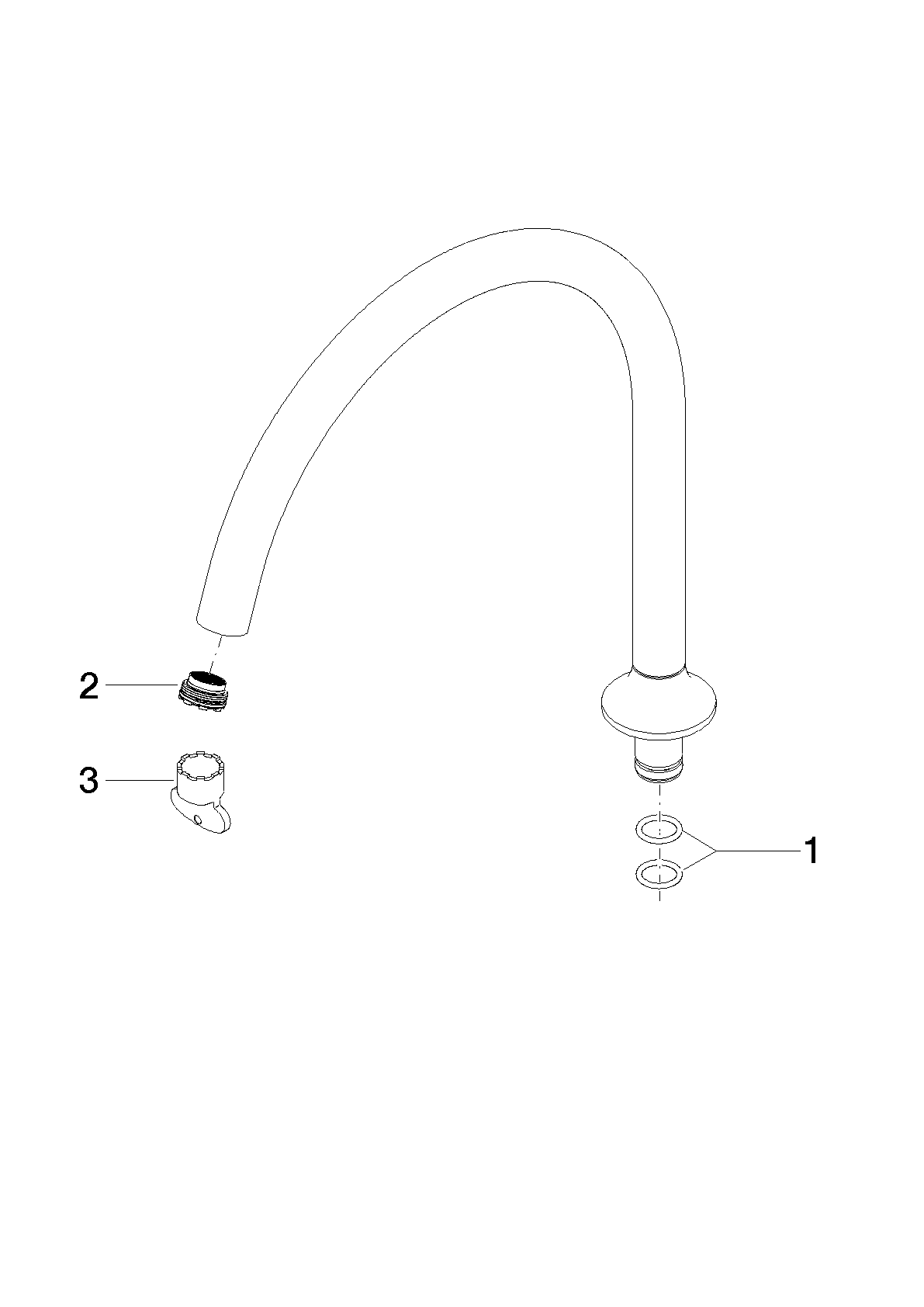 DORNBRACHT Auslauf für Wanne Stand freistehend 304 mm, 25,2 l/min. - Champagne gebürstet (22kt Gold) #90282232700-46