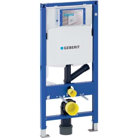 Picture of GEBERIT Duofix element for wall-hung WC, 112 cm, with Sigma concealed cistern 12 cm, for odour extraction with exhaust air #111.364.00.5