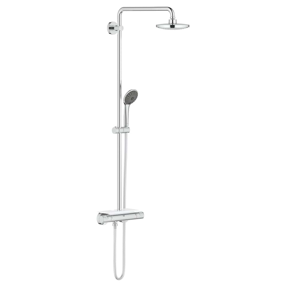 GROHE Vitalio Joy System 180 shower system with thermostatic mixer for wall mounting #26403000 - chrome resmi