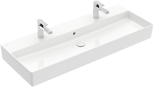VILLEROY BOCH Memento 2.0 Waschbecken, 1200 x 470 x 150 mm, mit Überlauf, Unterseite geschliffen, Weiß Alpin #4A22CK01