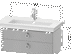 Bild von DURAVIT Waschtischunterbau wandhängend #WT4352 Design by Philippe Starck Farbe M36, Weiß Seidenmatt, Lack WT43520H3H3