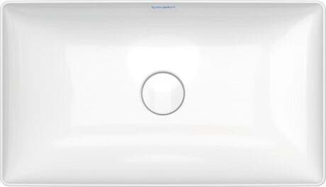 DURAVIT Aufsatzbecken 235560 Design by Duravit #2355600000 - • Farbe 00, Weiß Hochglanz, Rechteckig, Anzahl Waschplätze: 1 Mitte, Rückwand glasiert: Ja 600 x 345 mm