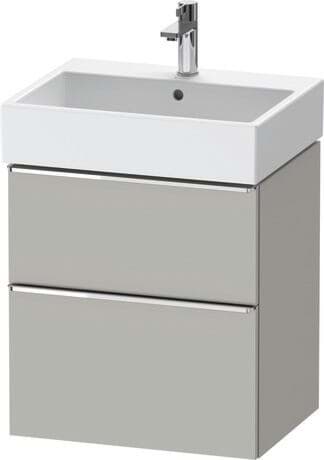 DURAVIT Waschtischunterbau wandhängend DE4371 Design by Bertrand Lejoly #DE4371010070000 - Farbe M07, Betongrau Matt Dekor, Griff Bronze 584 x 442 mm