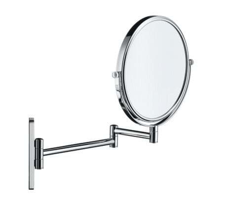 Зображення з  DURAVIT Cosmetic mirror 009912 Design by sieger design #0099121000 - Color 10, Chrome, Optical enlargement: 3 Compartments Ø 200 mm