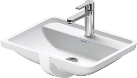 DURAVIT Einbauwaschtisch 030249 Design by Philippe Starck #0302490000 - p Farbe 00, Ausführung Waschtisch: Einbau von unten, Weiß Hochglanz, Anzahl Hahnlöcher pro Waschplatz: 1 525 x 400 mm