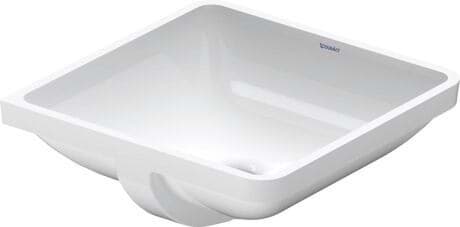 DURAVIT Einbauwaschtisch 030543 Design by Philippe Starck #03054300001 - • Farbe 00, Ausführung Waschtisch: Einbau von unten, Weiß Hochglanz 465 x 465 mm
