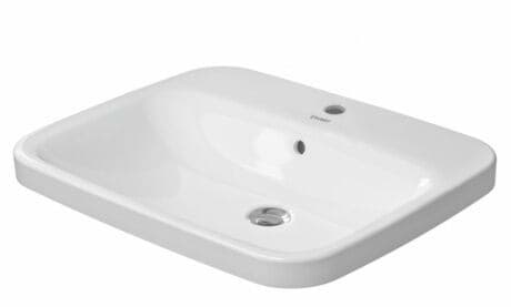 DURAVIT Einbauwaschtisch 037462 Design by Matteo Thun & Antonio Rodriguez #0374620000 - p Farbe 00, Ausführung Waschtisch: Einbau von oben, Weiß Hochglanz, Anzahl Hahnlöcher pro Waschplatz: 1 615 x 495 mm