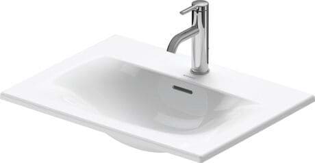 DURAVIT Einbauwaschtisch 038560 Design by sieger design #03856000601 - p Farbe 00, 600x450 mm, Weiß Hochglanz, Anzahl Hahnlöcher pro Waschplatz: 1 600 mm