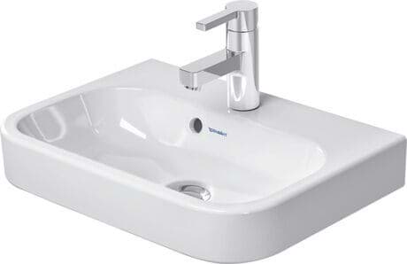 Picture of DURAVIT Hand basin 071050 Design by sieger design #0710500060 - p Color 00, White High Gloss, Rectangular, Number of washing areas: 1 Middle, Number of faucet holes per wash area: 1 Middle 500 mm