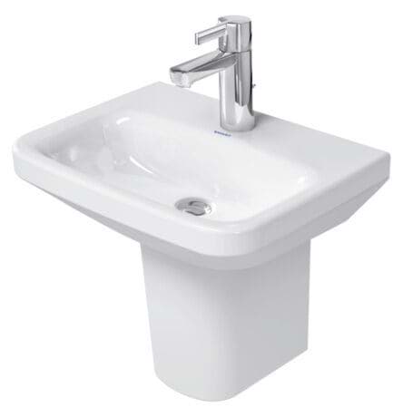 DURAVIT Handwaschbecken 070845 Design by Matteo Thun & Antonio Rodriguez #07084500001 - p Farbe 00, Weiß Hochglanz, Rechteckig, Anzahl Waschplätze: 1 Mitte, Anzahl Hahnlöcher pro Waschplatz: 1 Mitte 450 x 335 mm
