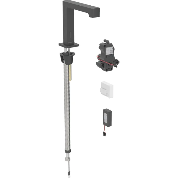 Picture of GEBERIT Brenta washbasin tap, deck-mounted, battery operation, for concealed function box black matt / easy-to-clean coated #116.194.14.1