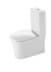 Bild von DURAVIT WC-Sitz 002709 Design by Philippe Starck #0027090000 - Farbe 00, Weiß Hochglanz, Farbe Scharnier: Edelstahl, Überlappend 372 x 466 mm