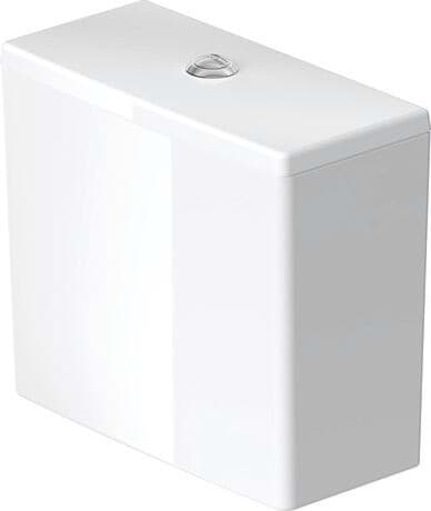 DURAVIT Spülkasten 093810 Design by Philippe Starck #09381000051 - © Farbe 00, Weiß Hochglanz, Spülwassermenge: 6/3 l, Inkl. Innengarnitur, Position Spülbedienung: Oben, Unified Water Label (UWL) Klasse: 2 395 x 180 mm