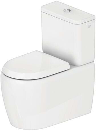 DURAVIT Stand WC für Kombination 202109 Design by Studio F. A. Porsche #2021092000 - © Farbe 00, Weiß Hochglanz, Spülwassermenge: 4,5/3 l 390 x 660 mm