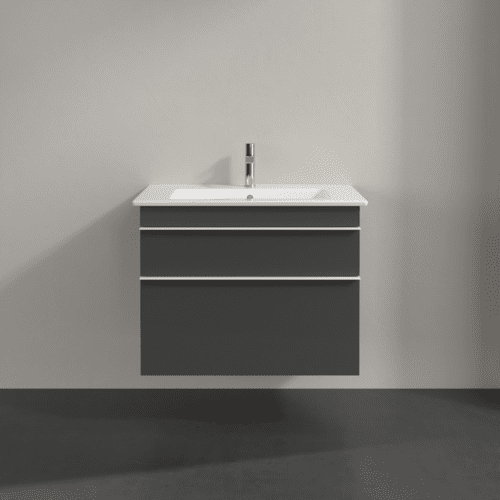 VILLEROY BOCH Venticello Waschbeckenunterschrank, 2 Auszüge, 753 x 590 x 502 mm, Glossy Grey / Glossy Grey #A92502FP, Bild 3