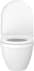 Bild von DURAVIT WC-Sitz 006381 Design by Philippe Starck #0063810000 - Farbe 00, Form: D-shaped, Weiß Hochglanz, Farbe Scharnier: Edelstahl, Überlappend 370 x 436 mm