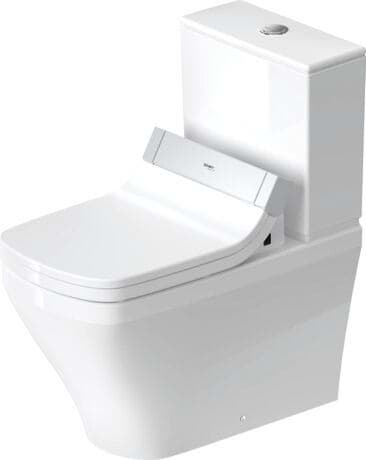 DURAVIT Stand WC Kombination für Dusch-WC Sitz 215659 Design by Matteo Thun & Antonio Rodriguez #21565900001 - © Farbe 00, Weiß Hochglanz, Spülwassermenge: 4,5 l, Abgangsmaß für Vario-Ablaufbogen senkrecht: 170 mm - 220 mm, Abgangsmaß für Vario-Anschluss Set senkrecht/waagerecht: 70 mm - 190 mm 390 x 705 mm