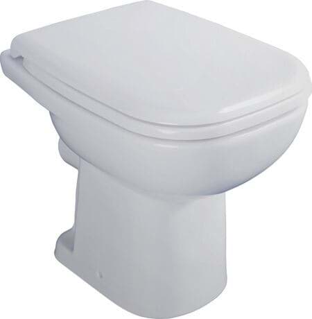 DURAVIT Stand WC 210809 Design by sieger design #2108092000 - © Farbe 00, Weiß Hochglanz, Spülwassermenge: 6 l, Spülrand: halb offen 350 x 480 mm