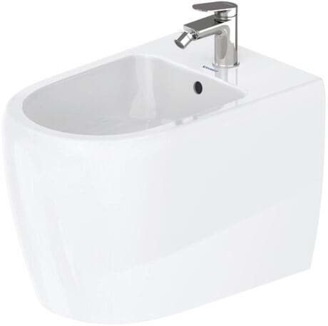 DURAVIT Stand Bidet 226310 Design by Studio F. A. Porsche #2263100000 - Farbe 00, Weiß Hochglanz, Anzahl Hahnlöcher pro Waschplatz: 1 390 x 600 mm
