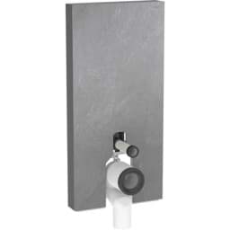 εικόνα του GEBERIT Monolith Plus sanitary module for floor-standing WC, 101 cm, stoneware front panelling #131.203.00.5 - Front panelling: stoneware slate look Side panelling: Aluminium black chrome