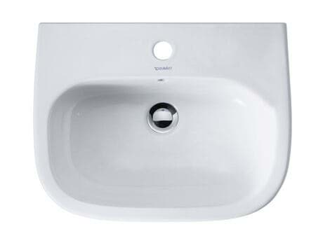 DURAVIT Waschtisch 231055 Design by sieger design #2310550000 - p Farbe 00, Weiß Hochglanz, Anzahl Waschplätze: 1 Mitte, Anzahl Hahnlöcher pro Waschplatz: 1 Mitte 550 x 430 mm