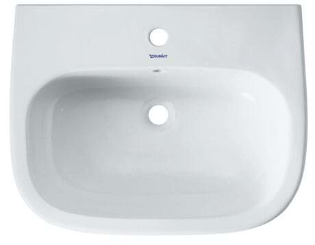 DURAVIT Waschtisch 231060 Design by sieger design #2310600000 - p Farbe 00, Weiß Hochglanz, Anzahl Waschplätze: 1 Mitte, Anzahl Hahnlöcher pro Waschplatz: 1 Mitte, Rückwand glasiert: Nein 600 x 460 mm