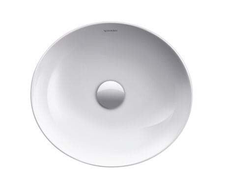 Зображення з  DURAVIT Washbowl 232840 Design by Philippe Starck #2328402600 - • Color 00, White High Gloss, Oval, Number of washing areas: 1 Middle 400 mm
