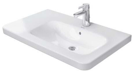 DURAVIT Waschtisch 232680 Design by Matteo Thun & Antonio Rodriguez #2326800000 - p Farbe 00, Weiß Hochglanz, Rechteckig, Anzahl Waschplätze: 1 Rechts, Anzahl Hahnlöcher pro Waschplatz: 1 Mitte, Überlauf: Ja 800 x 480 mm